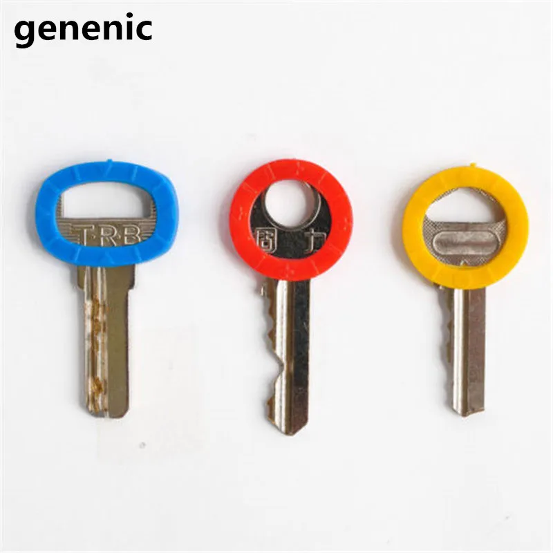 8pcs/lot Hollow Multi Color Rubber Soft Key Locks Keys Cap Key Covers