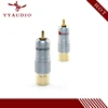 4pieces/lot New 24K Gold Nakamichi Nakamichi RCA Plug Audio Cable Speaker Connector Lockable adjustable ► Photo 2/5
