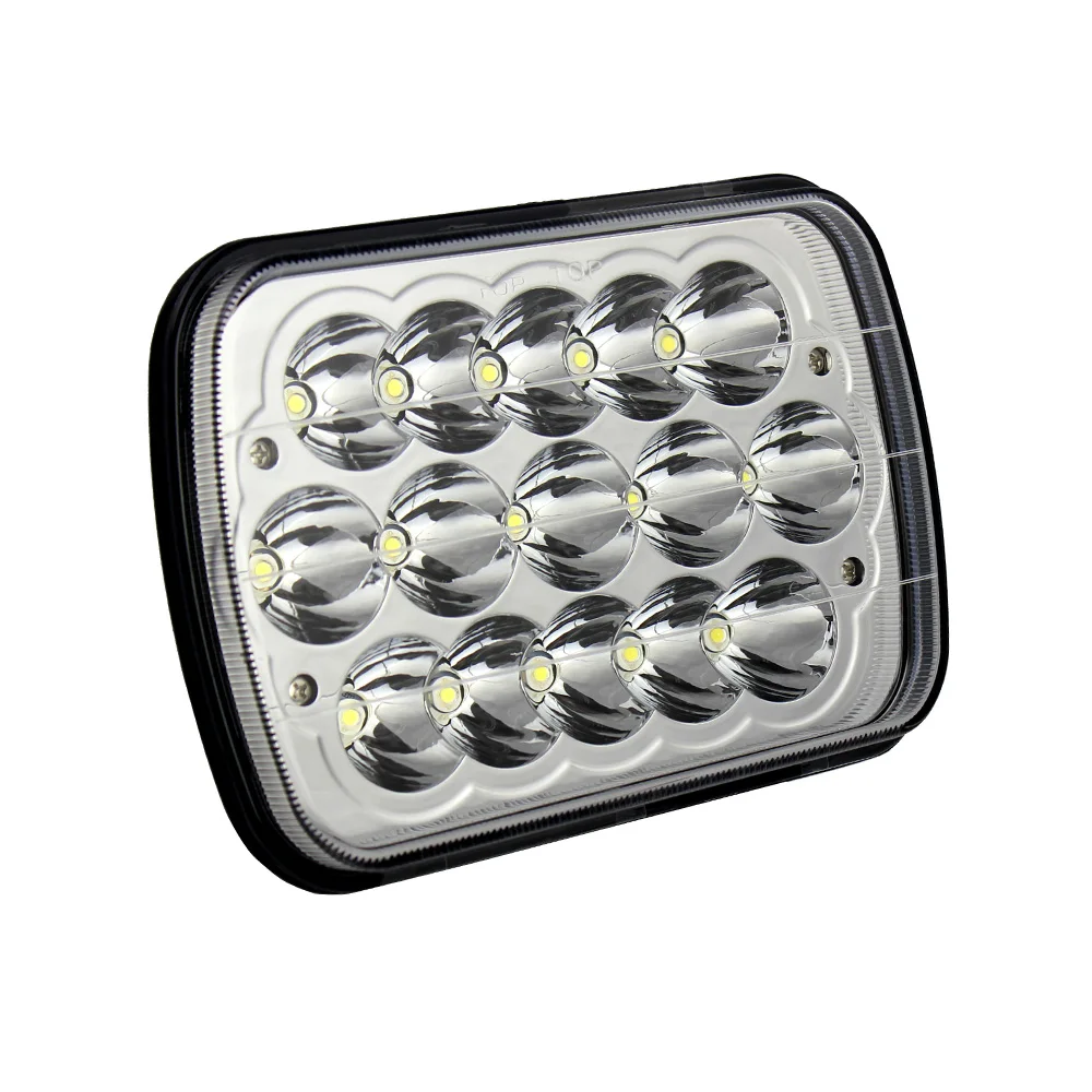 FADUIES 5 x 7 7x6 Inch Rectangular LED Headlight Replacement H6054 H5054 H6054LL 69822 For Jeep Cherokee XJ Truck 4X4 Offroad (4)