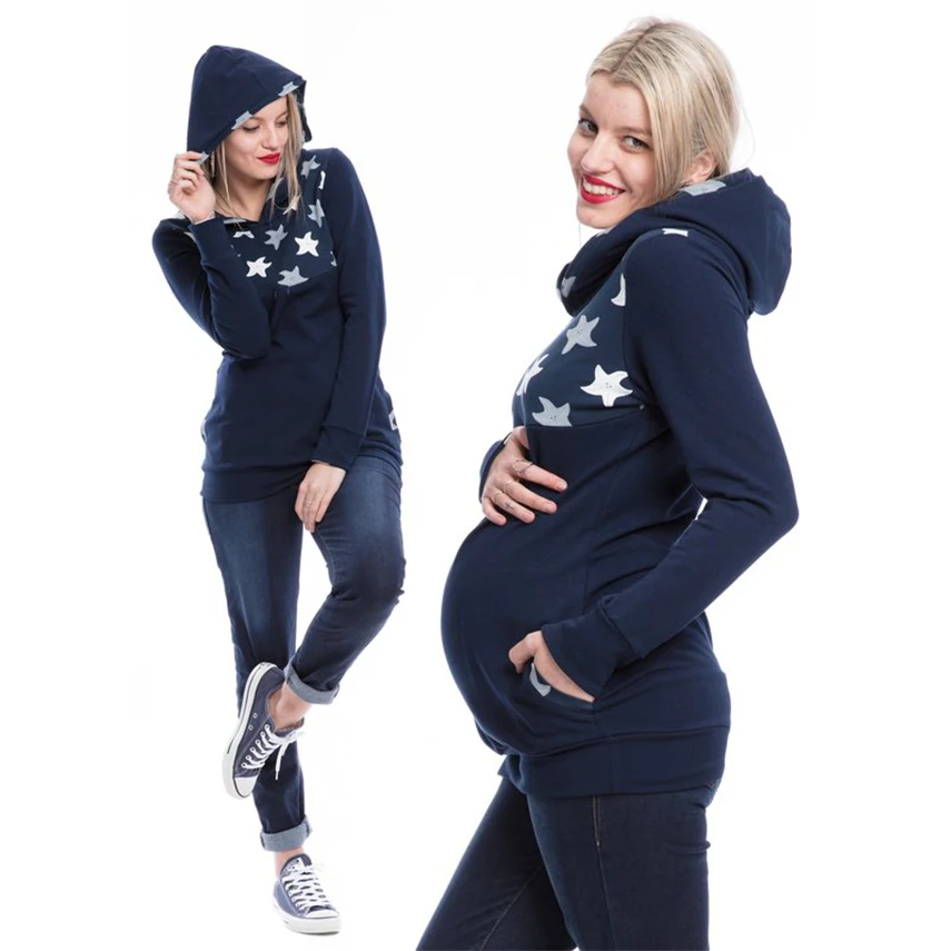 Thicken Nursing Mothers Breastfeeding Hoodie Sweatshirt Winter Maternity Clothing Pregnancy Lactation Clothes For Pregnant Women (11)