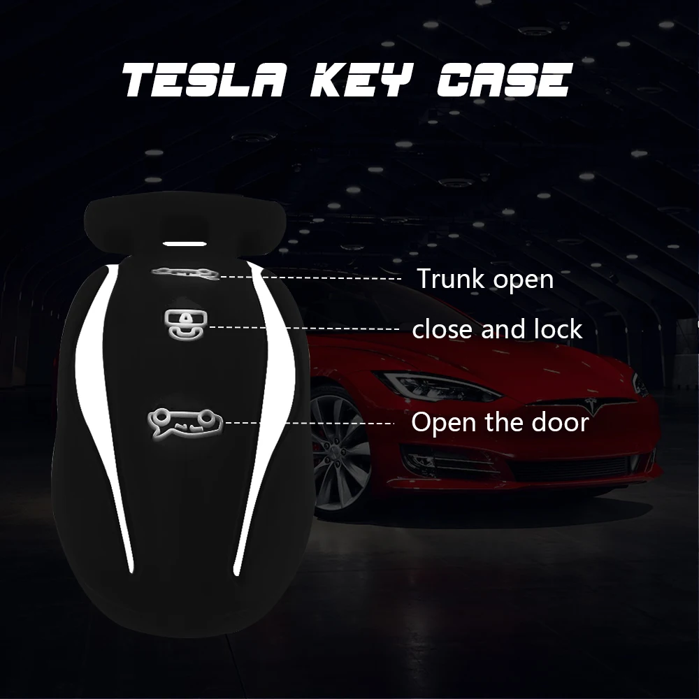 Us 137 14 Off1 Pcs Silicone Car Key Fob Cover Case Holder Skin Remote For Tesla Model S X P85d P70 Wholesale In Key Case For Car From Automobiles