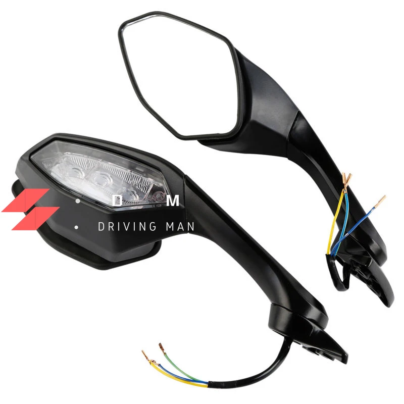 

Motorcycle Accessories Rearview Mirror With LED Turn Signal Light For Yamaha YZF R6 2017 YZF R1 2015-2017 16 Turn Signal Mirrors