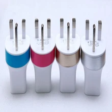 50 шт./партия, вилка Великобритании, двойной usb-адаптер переменного тока для домашнего зарядного устройства для apple iphone 4 5 6 6s 7 plus se для samsung htc lg