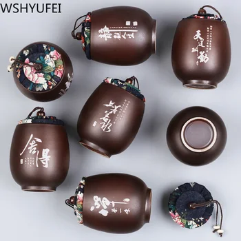 

2pcs\lot Purple sand Tea cans Creative Tea set tea set Travel portable small sealed cans Household tea accessories WSHYUFEI
