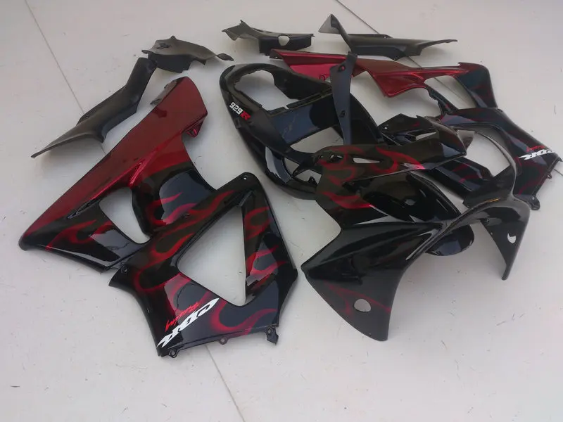 Набор для литья под давлением обтекатель HONDA CBR900RR 929 00 01 CBR 900RR 900 2000 2001 ABS Red flames black