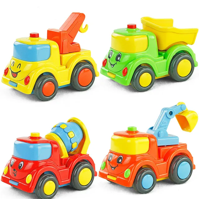 baby toy 4/LOT Inertial smiling face car baby 0 2 3 year old baby toy two or three year old boy