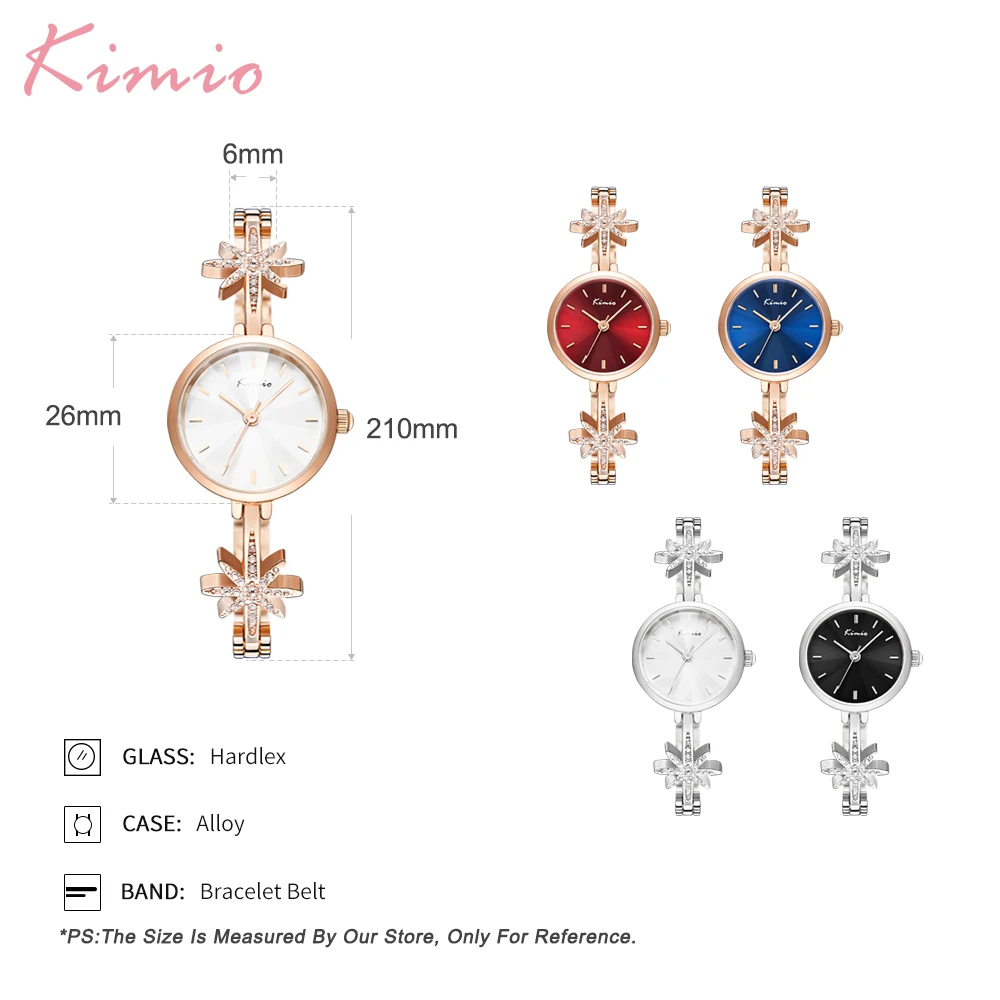 Kimio, лидер продаж, роскошные Брендовые женские часы-браслет, простые женские кварцевые часы, водонепроницаемые наручные часы из нержавеющей стали