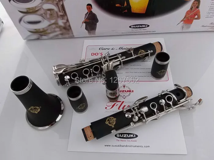 

Brand New SUZUKI Clarinet Professional 17 Key B Klarinet Bakelite Nickel Plated Klarnet Musical Instrument Accessories