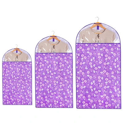 BAKINGCHEF 3 шт./компл. Домашняя одежда пылезащитные Чехлы подвесной органайзер для одежды Женское пальто Мужская рубашка сумка для хранения аксессуары - Цвет: Purple