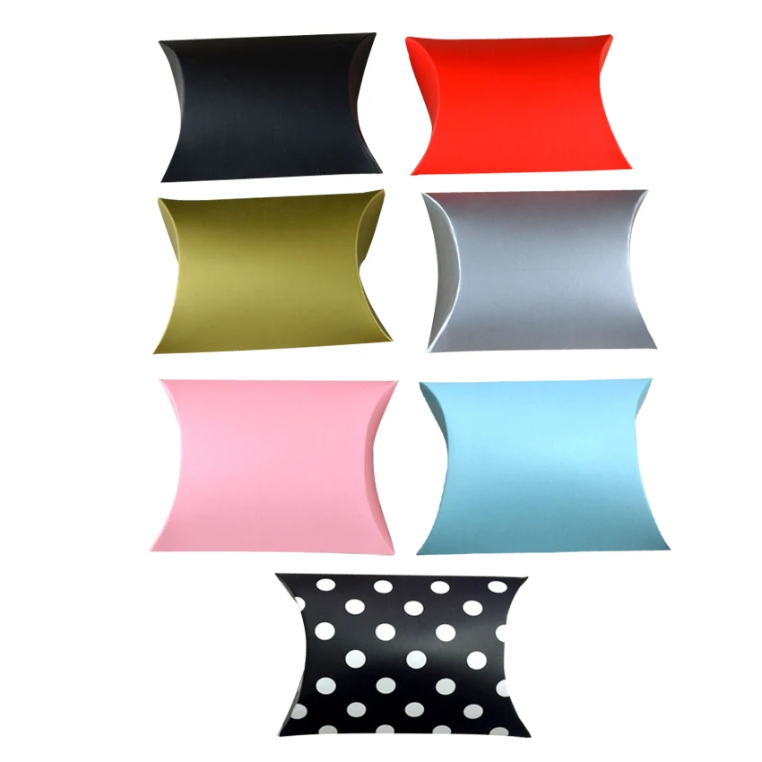 

10pcs/lot Colorful Pillow Cute Candy Box Craft Paper Gift Box Wedding Birthday Party Favors Supply Gift Candy Boxes