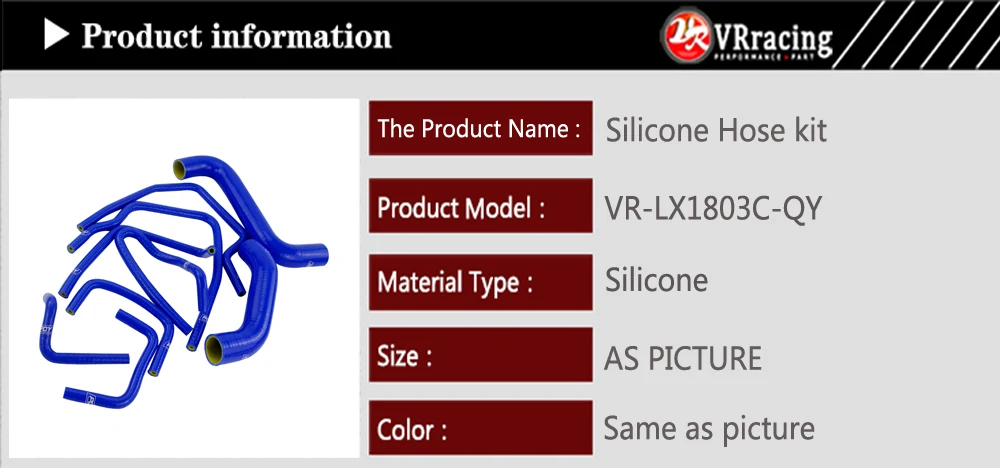 VR-9 шт силиконовый радиатор турбо набор шлангов для интеркулера для 02-07 Subaru Impreza WRX/STi GDA/GDB EJ20 синий и желтый VR-LX1803C-QY
