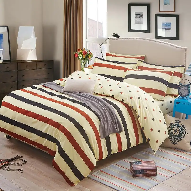 

bedding Duvet Cover set 3/4 pcs Thicker soft comforter Cover Bedding set Striped Style Queen Full Twin size