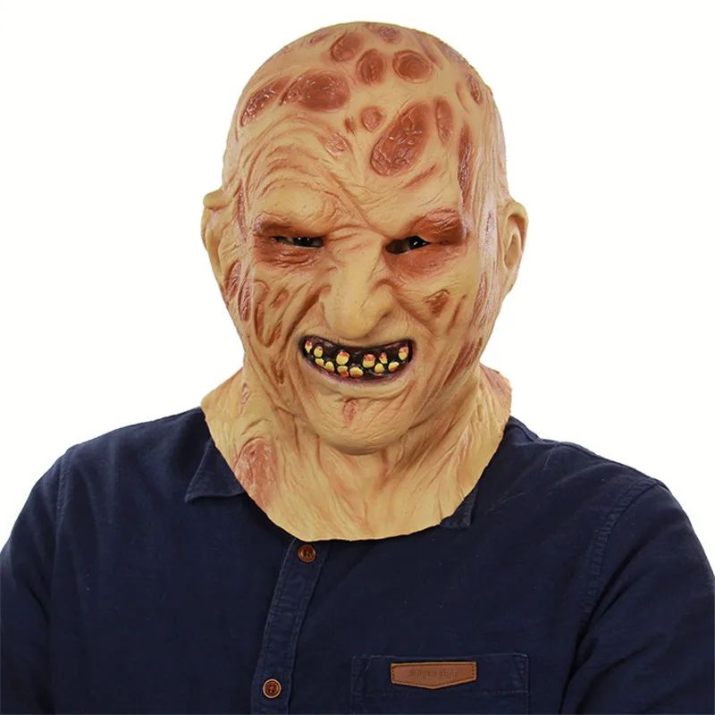 Реалистичный костюм для взрослой вечеринки ужасная маска Deluxe Freddy Krueger страшная маска на Хеллоуин Карнавал косплей маска зомби Карнавальная маска - Цвет: as the pic