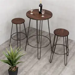 3 шт. деревянный круглый барный стол бистро табурет набор HW59103