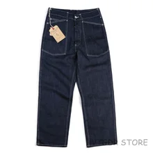 Бронсон 1930-х американских армейских CCC Dungaree Рабочие Комбинезоны Джинсы мужские свободные прямые брюки Truoser