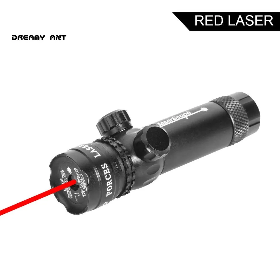 

DREAMY ANT Tactical Red Laser Sight Rifle Gun Hunting Scopes 20mm Airsoftsport Rail & Barrel Pressure Switch Mount