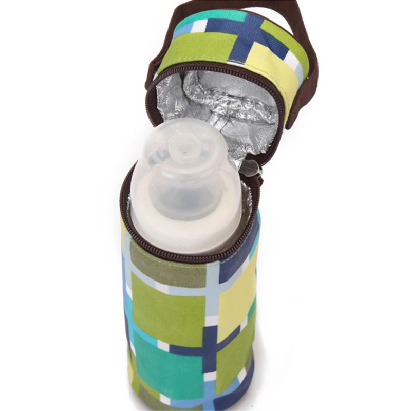 Baby Insulation Babu Feeding Milk Bottle Warmer Bag Portable Patchwork Baby Breast Milk Bottle Thermal Stroller Hang Tote BB5005 (2)