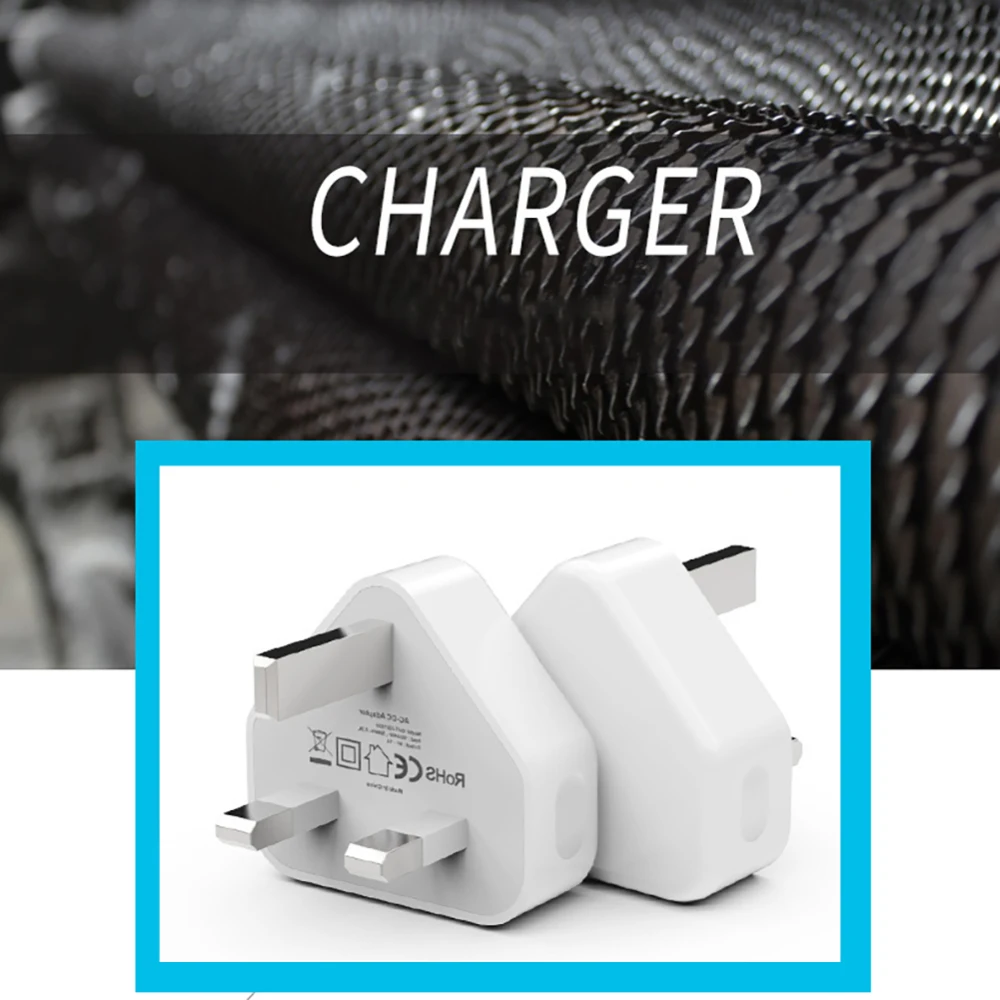 

Single Port USB Charging Head 5V 1A USB Wall Charger Adapter Quick Charge 3 Pin UK Plug for iPhone Samsung Xiaomi Huawei