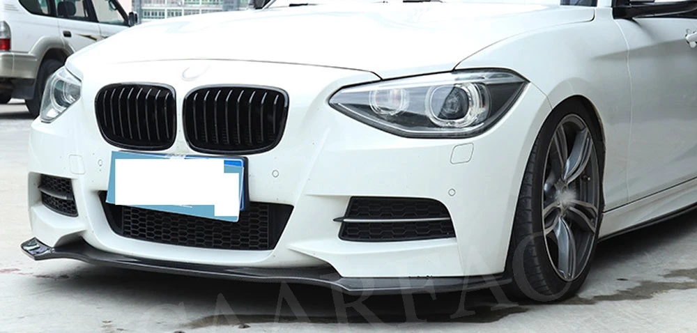 1 серия черный Передний бампер спойлер для BMW 116i 118i 125i F20 M135i M Sport 2012- R Стиль защита головы подбородка