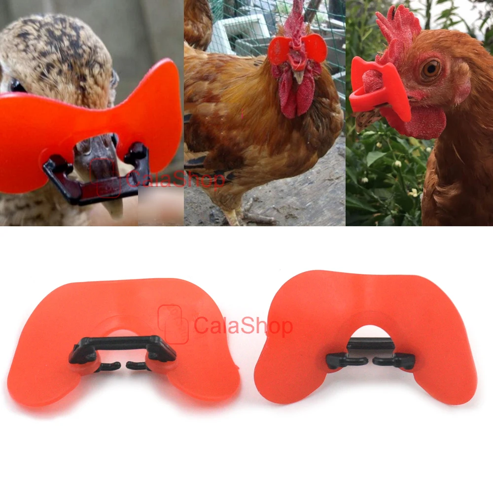 

20 Pcs / Lot Soft Pinless Chicken Peepers Pheasant Poultry Blinders Spectacles Keep Prevent Spectacle Anti-pecking Tool