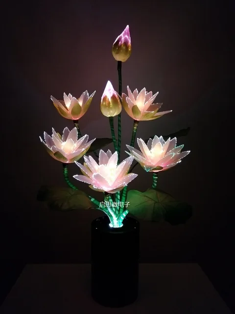 フラワーランプ　・　LED フラワーライト,7つのヘッドを備えた新しいスタイルのLEDランプ