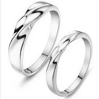 

2016 new hot jewelry 925 sterling silver anti-allergy lovers`couple rings birthday gift drop shipping