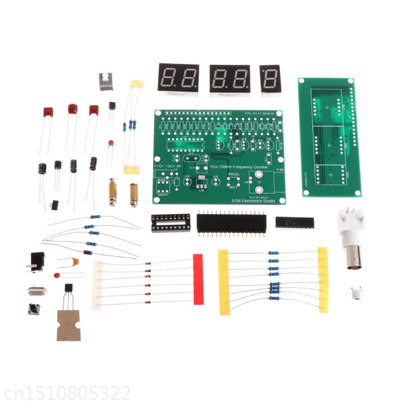 

1Hz-75MHz Frequency Counter 7V-9V 50mA DIY Kit Cymometer Module Tester Meter