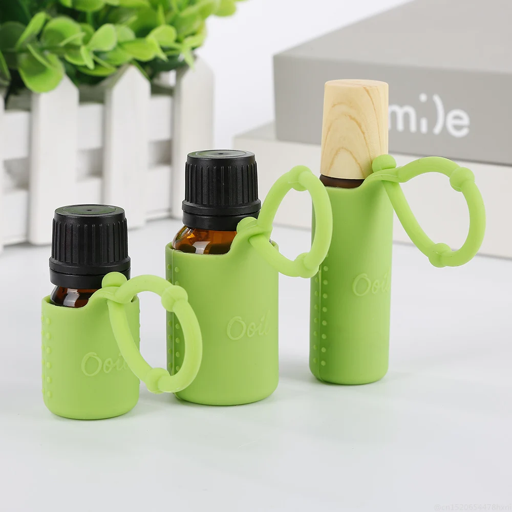 

Wholesale 6 Colors 15/10/5ML Essential Oil Bottle Silicone Sleeve Roller Spray Bottle Protective Cover Essential Oil Tool TSLM1