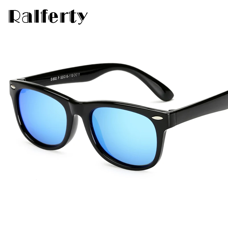 Ralferty Дети Мальчики TR90 небьющиеся поляризационные солнцезащитные очки Детская безопасность для девочек Polaroid UV400 Зеркальные Солнцезащитные очки Спортивные oculos