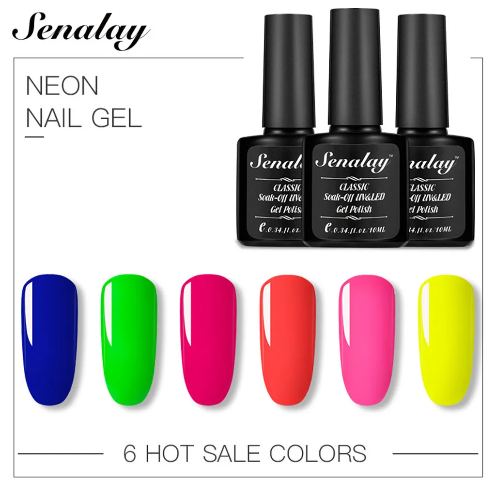 Long-Lasting 10ml Neon Nail Gel Shiny Bright For Art Design LED/UV Lamp Polish Manicure G723 | Красота и здоровье