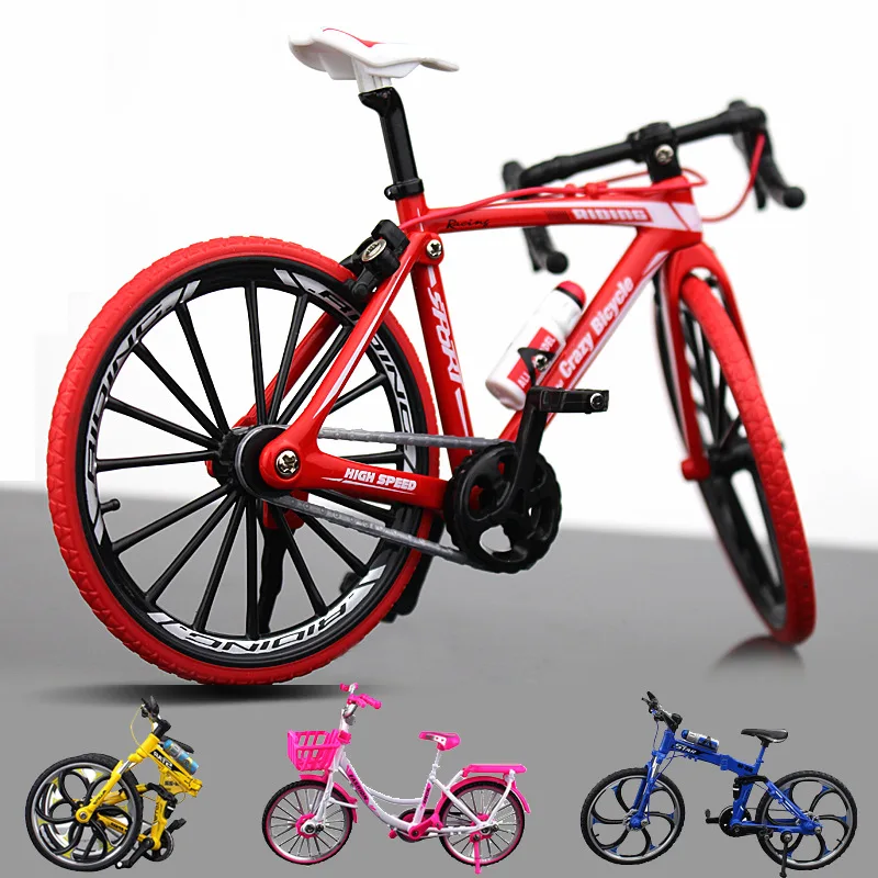 1 шт. литая под давлением металлическая модель велосипеда 1:10 масштаб город сложенный дорожный гоночный велосипед мини-велосипед для коллекции друг подарок детям