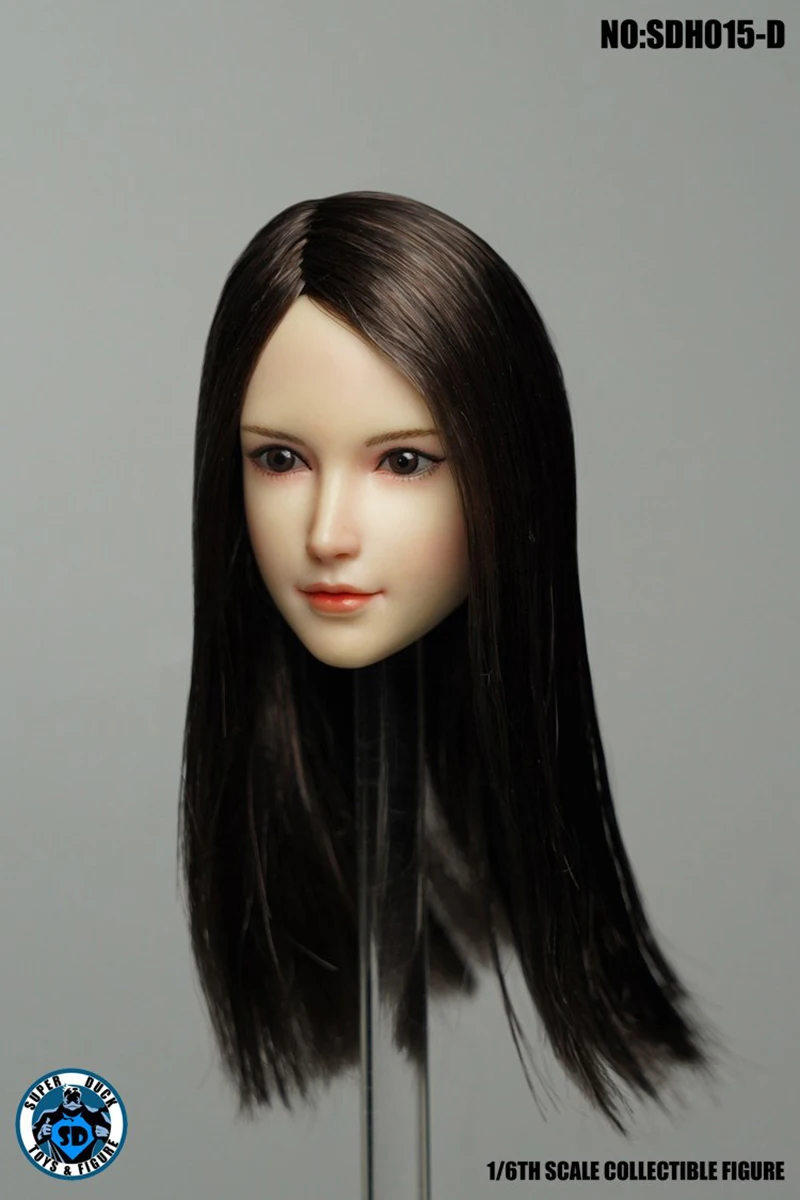 1/6 Super Duck Female Head Sculpt Marron Boucles Cheveux SDH005A F 12" Figure modèle