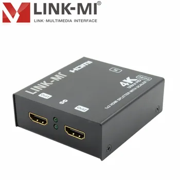 

LINK-MI LM-SC4K2K-142 Audio Video HDMI Splitter 1 In 2 Out With Scaler Upscale 1080p to 4Kx2K
