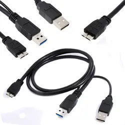 Mayitr 1 шт. 50 см черный HDD USB 3,0 кабель высокого качества USB3.0 Тип A штекер Micro B Быстрый кабель для передачи данных Переносной жесткий диск