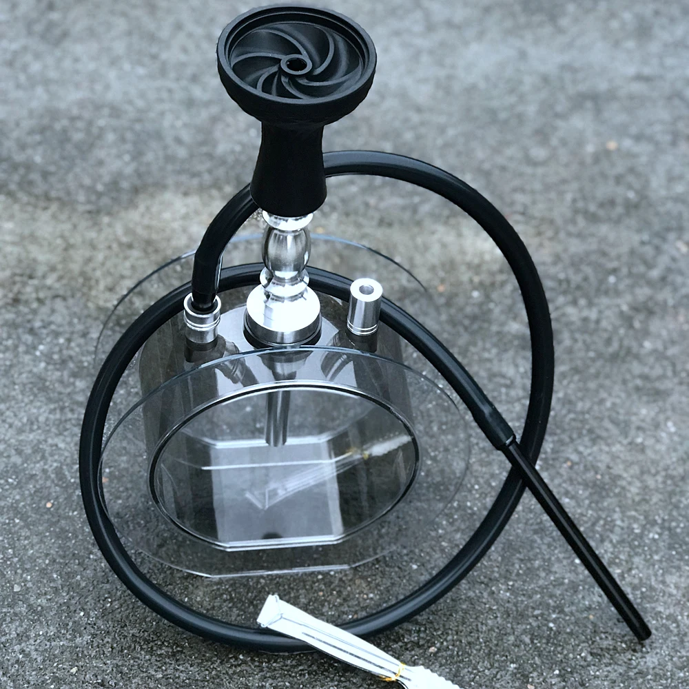 Новый Круглый акриловый кальян набор водная трубка с Sheesha силиконовая чаша шланг