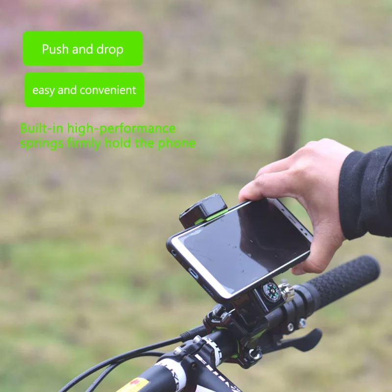 Универсальный велосипед Ebike мотоцикл Руль держатель для мобильного телефона держатель для горного велосипеда Велоспорт Стенд зажим с компасом