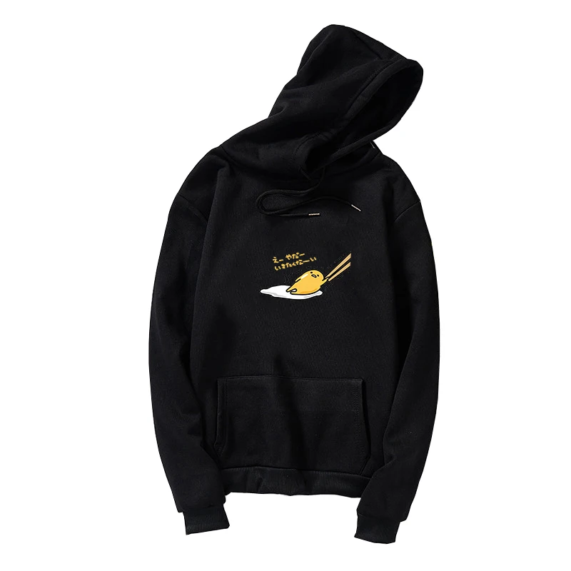 Gudetama Print Hoodie Kawaii Cartoon Sweatshirt Women Spring New Fleece Casual Harajuku Loose Overs