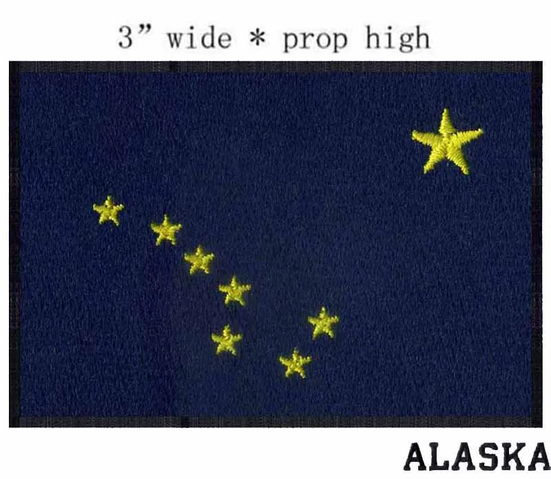 Alaska Flag 3" wide embroidery patch for flower/military patches/fronzen | Дом и сад