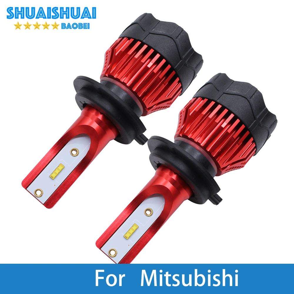 Автомобильная светодиодная лампа H1 H7 H4 H11 CSP 6500 лм K 12 В светильник для Mitsubishi