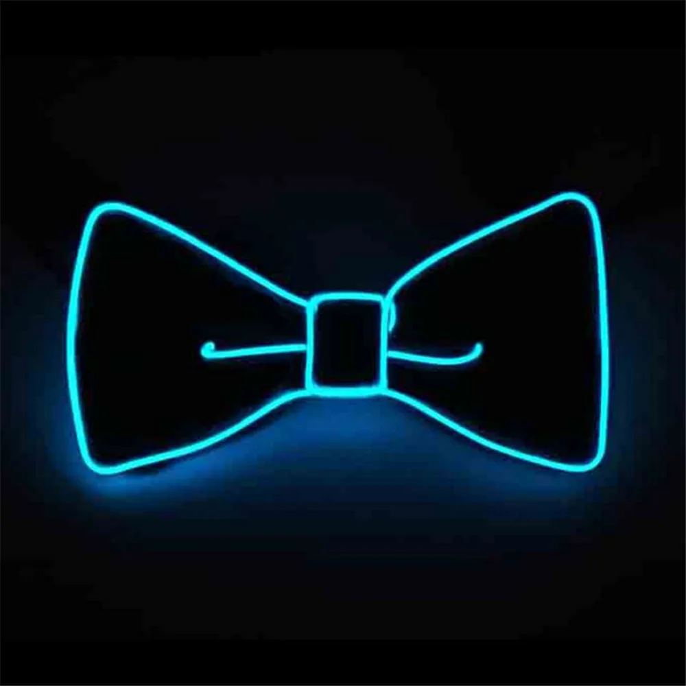 Дизайн, вечерние, декоративные, светящиеся галстуки-бабочки, мигающий, светящийся, EL Wire, светодиодный галстук-бабочка, освещение, подарок, праздничные, вечерние принадлежности