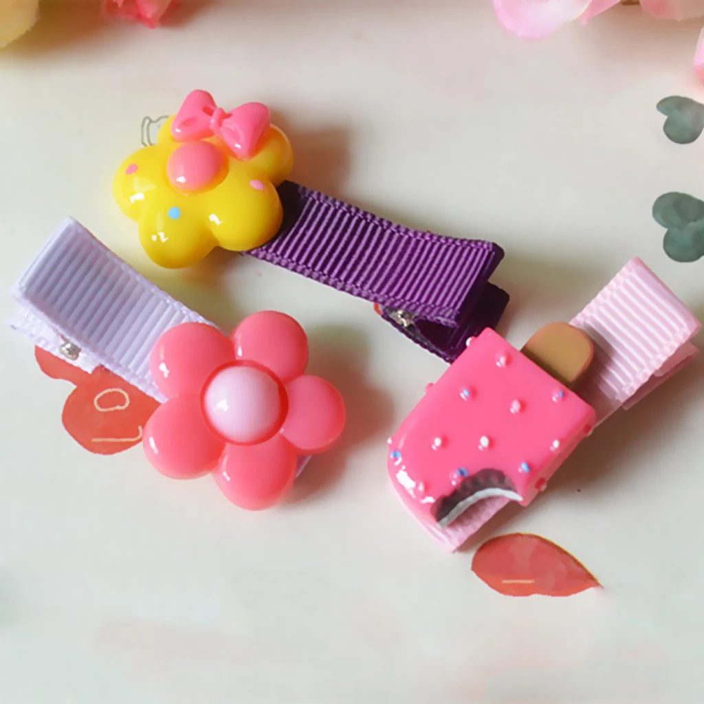 Cute 20Pcs/Lot  DIY Girls Children Baby Kids Fashion Accessories Solid Ribbon Covered Alligator Hair Clips Hairpins