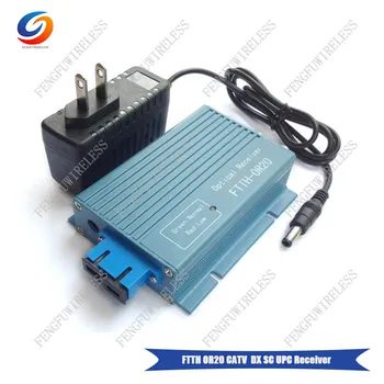 

10pcs/lot CATV FTTH AGC Micro SC UPC Duplex Connector with 2 output port for PON FTTH OR20 CATV Fiber Optical Receiver