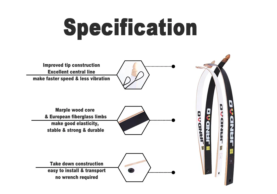 Sanlida стрельба из лука Jandao новичок Рекурсивный лук конечности, TD интерфейс, 16-40lbs Молодежный лук практика лук Охота стрельба Спорт на открытом воздухе
