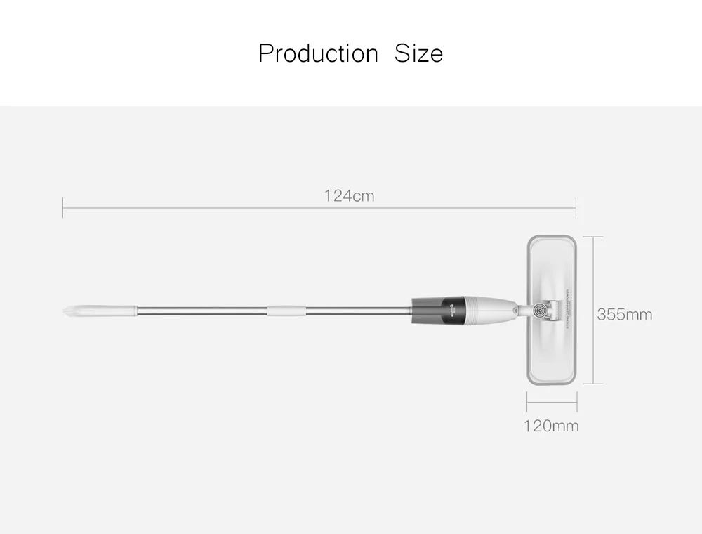 Xiaomi Youpin Deerma Швабра для распыления воды уборочная машина для пола из углеродного волокна пылевые швабры 360 Вращающийся стержень 350 мл резервуар для восковой швабры