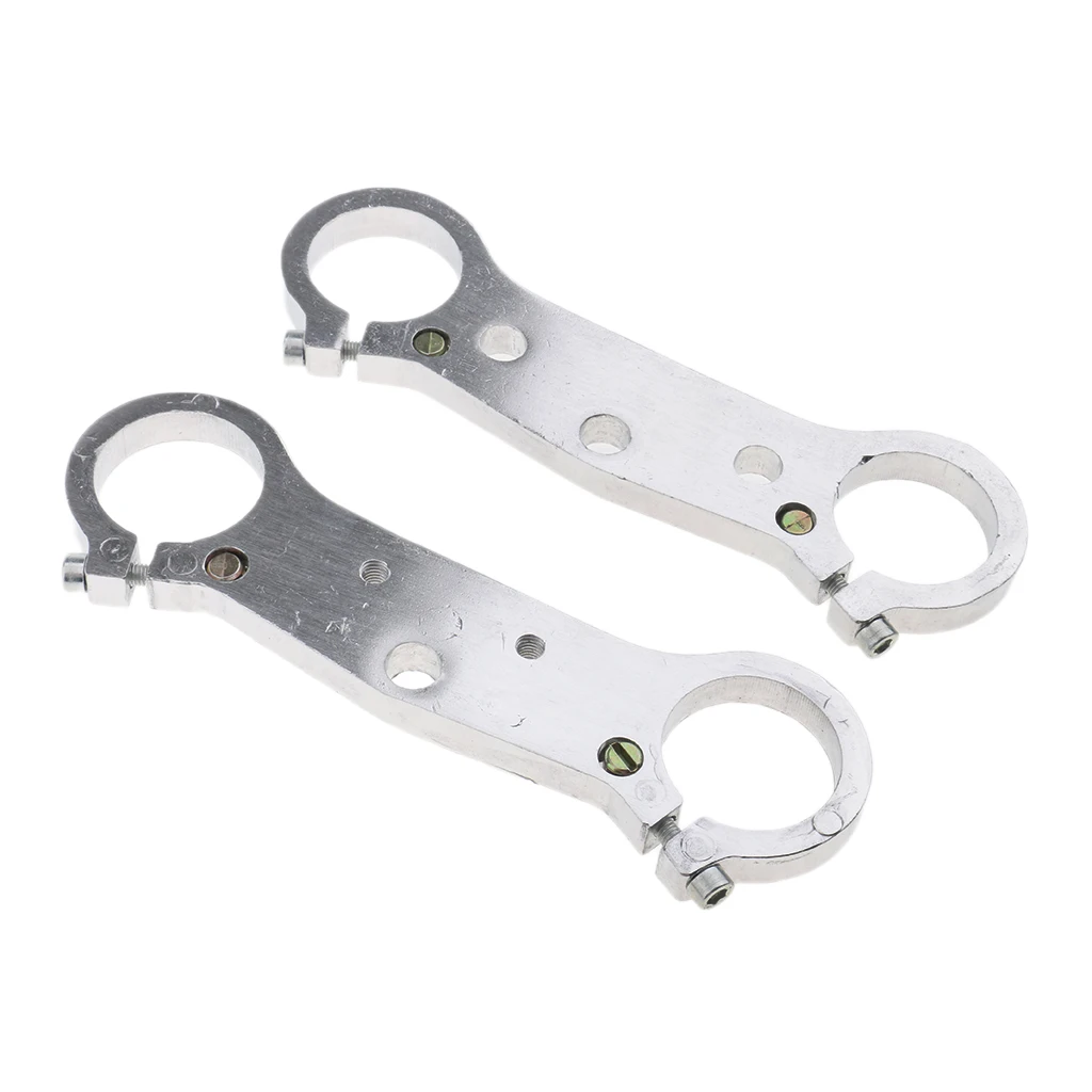 

2 Pieces Motorcycle Front Fork Yokes Clamp for 47CC 49CC Mini Motor Dirt Bike Silver
