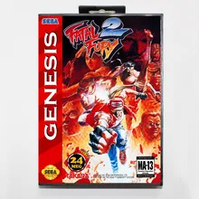 Fatal Fury 2 16 bit MD card with Retail box for Sega MegaDrive Video Game console system
