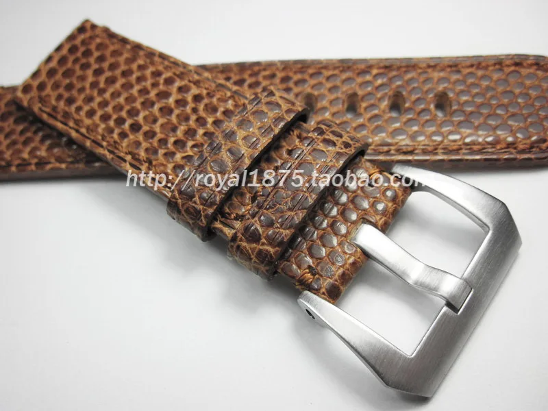 Новый дизайн высокого качества кожа Ящерицы ручной работы 22 мм браслет Винтаж натуральная кожаный ремешок для часов Ремни для парня