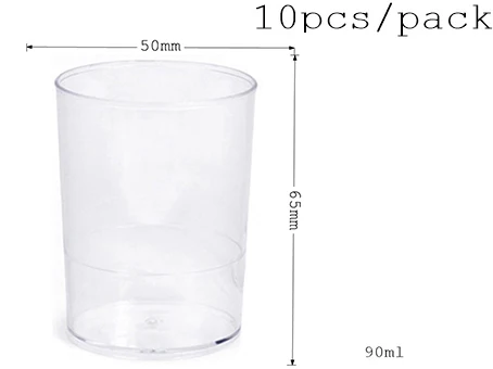 Акция-вечерние принадлежности для свадьбы, 55*35 мм/70 мл одноразовая пластиковая посуда прозрачная мини десертная квадратная миска, 10/упаковка - Цвет: Зеленый