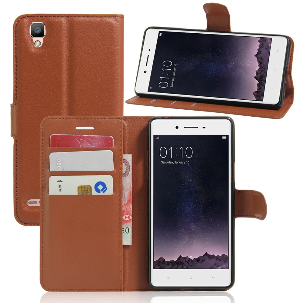 A35 Case for OPPO A35 Wallet Card slots stent Cases black