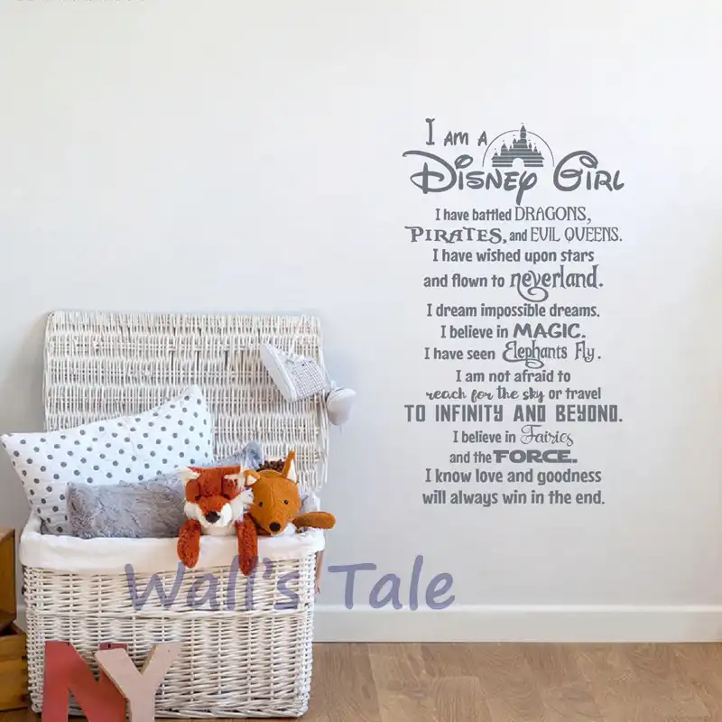 Princess Girl Quote Wall Decals Girls Room Decor Positive Saying Vinyl